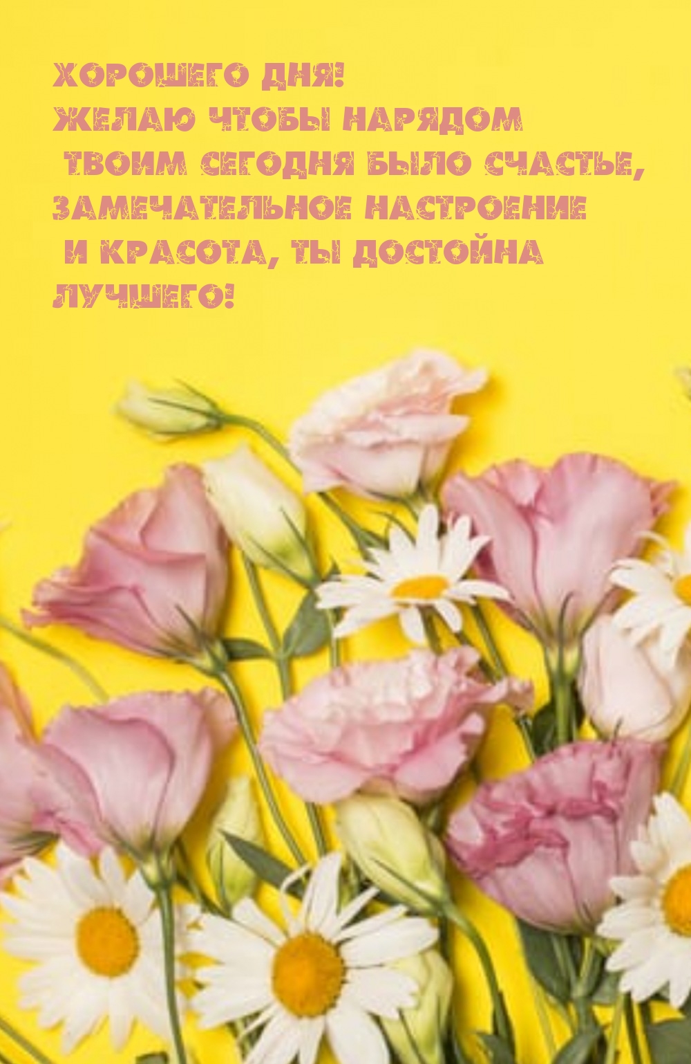 Хорошего дня! Желаю чтобы нарядом твоим сегодня было счастье