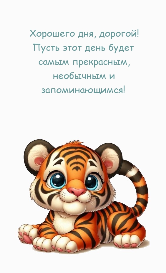 Хорошего дня, дорогой! Пусть этот день будет самым прекрасным