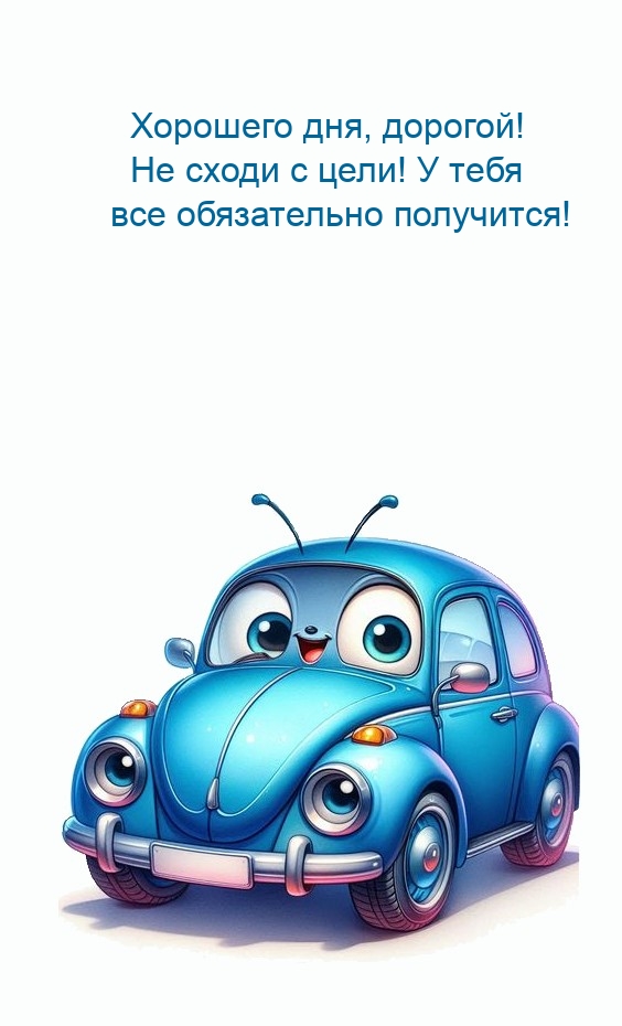 Хорошего дня, дорогой! У тебя все обязательно получится!