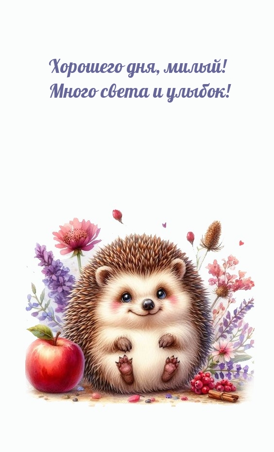 Хорошего дня, милый! Много света и улыбок!