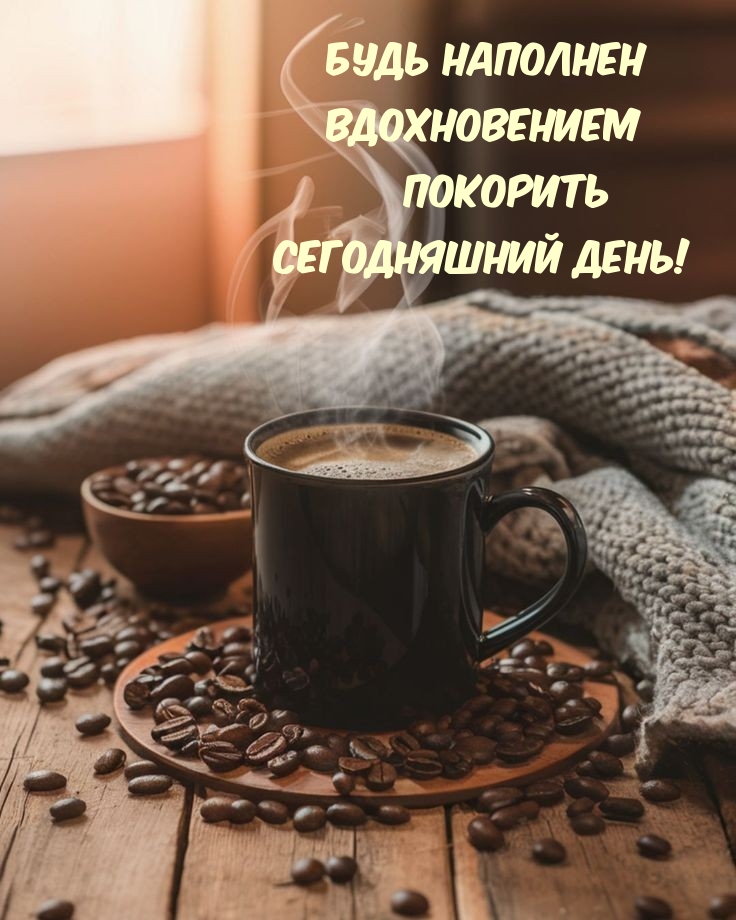 Будь наполнен вдохновением покорить сегодняшний день!