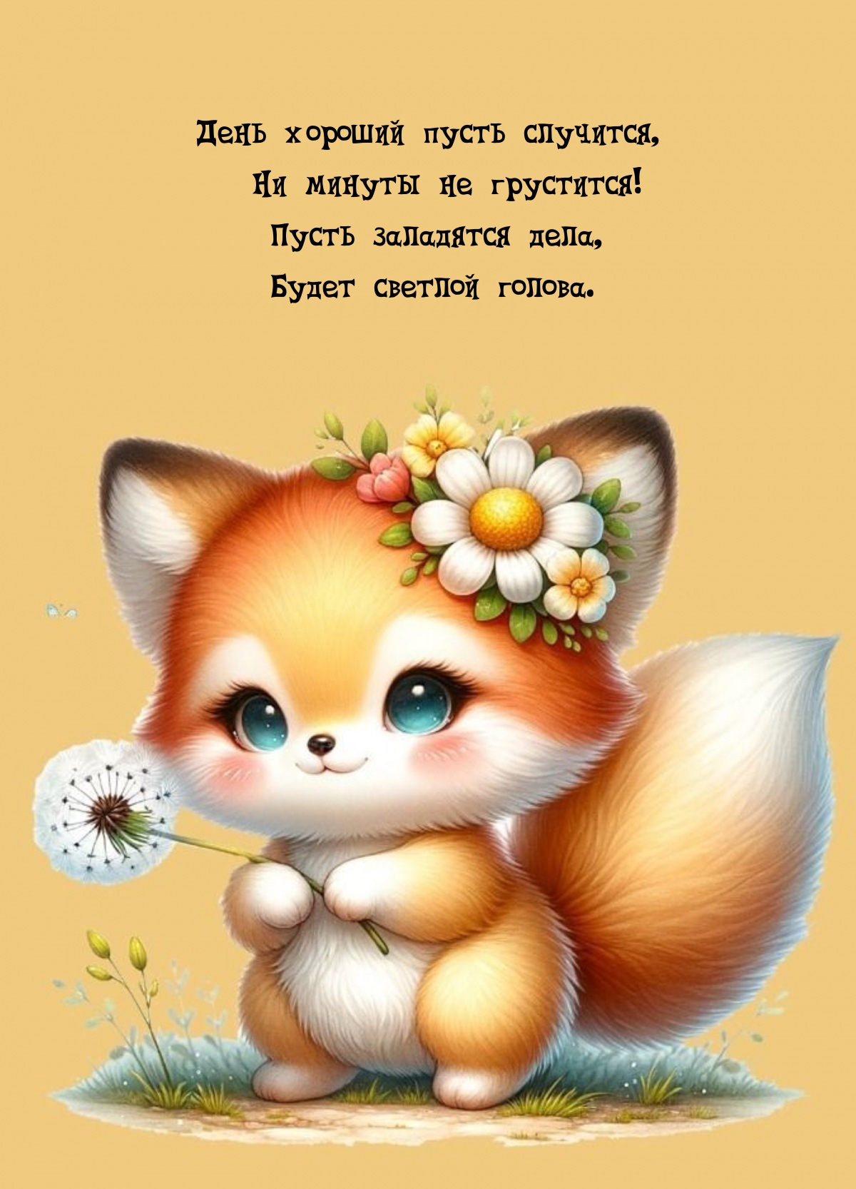 День хороший пусть случится, ни минуты не грустится!
