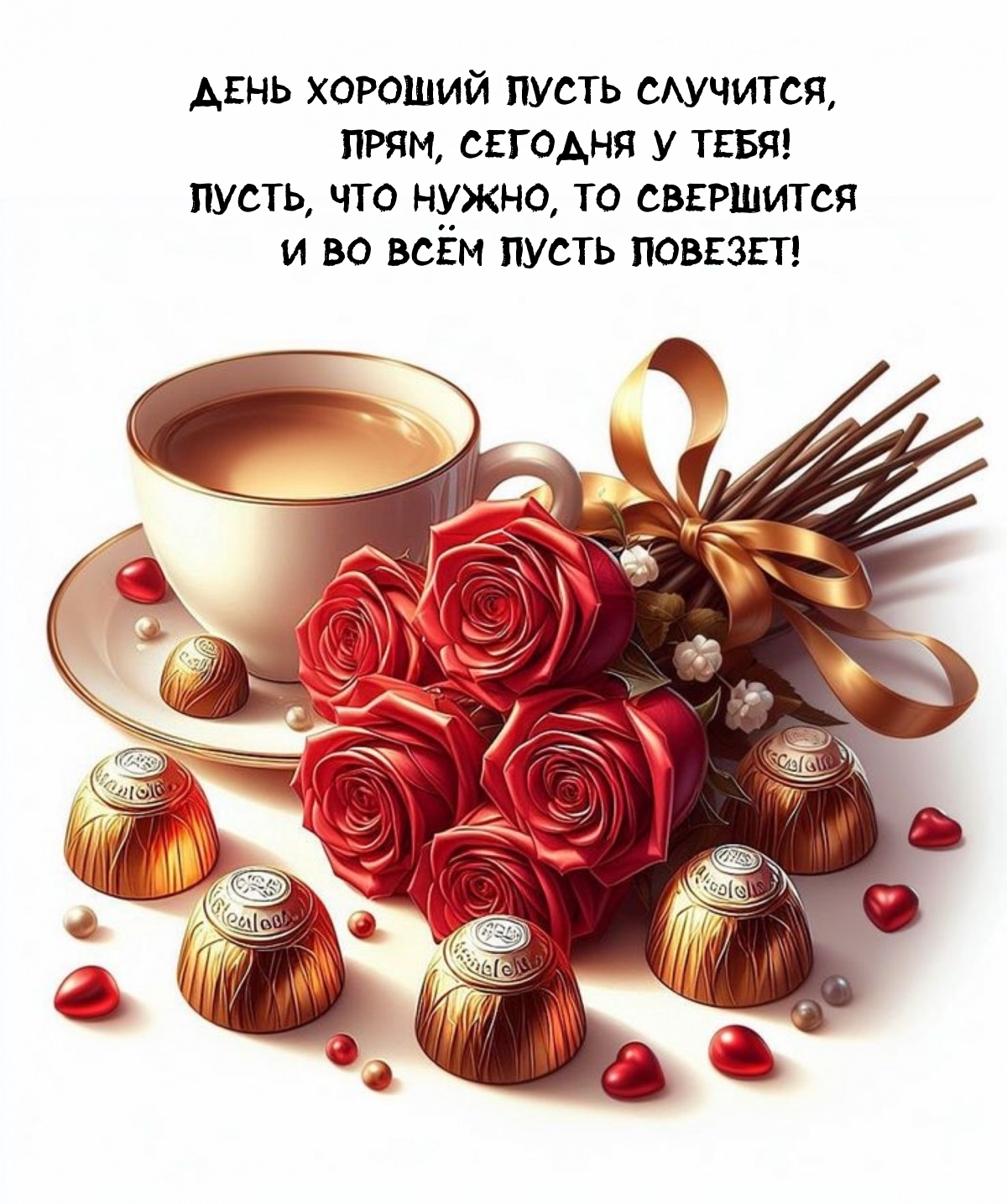 День хороший пусть случится, прям, сегодня у тебя!