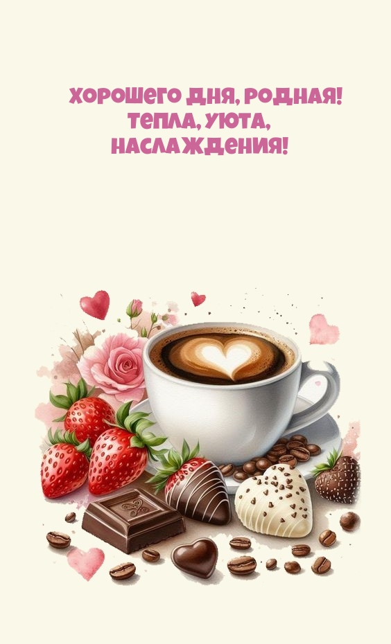 Хорошего дня, родная! Тепла, уюта, наслаждения!