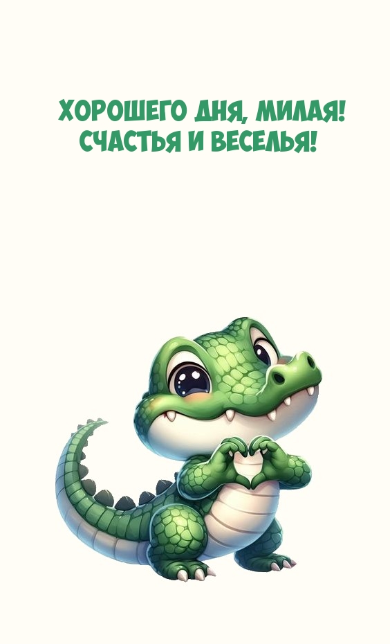 Хорошего дня, милая! Счастья и веселья!