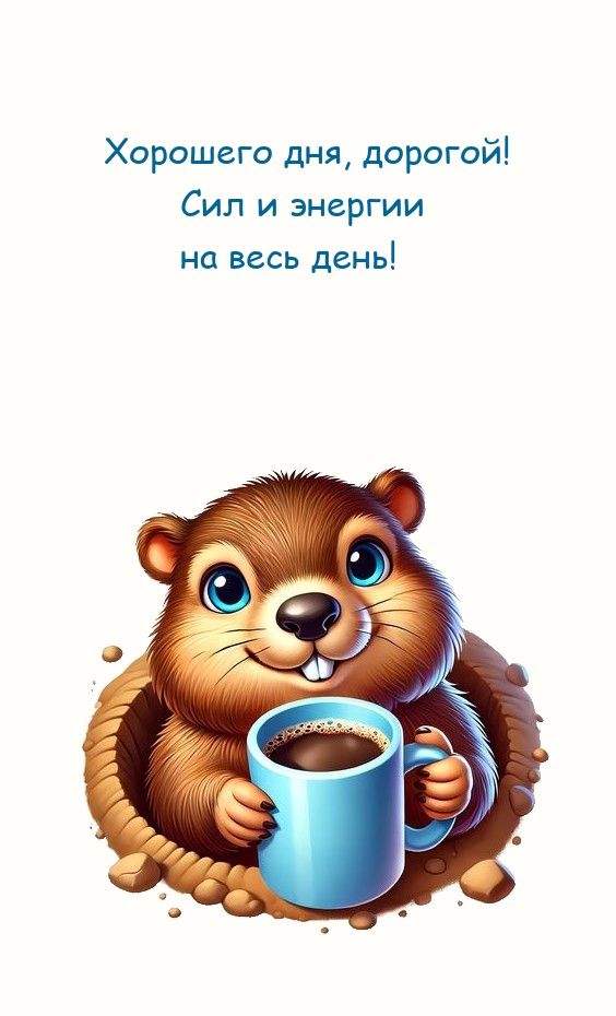 Хорошего дня, дорогой! Сил и энергии на весь день!
