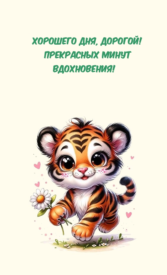 Хорошего дня, дорогой! Прекрасных минут вдохновения!