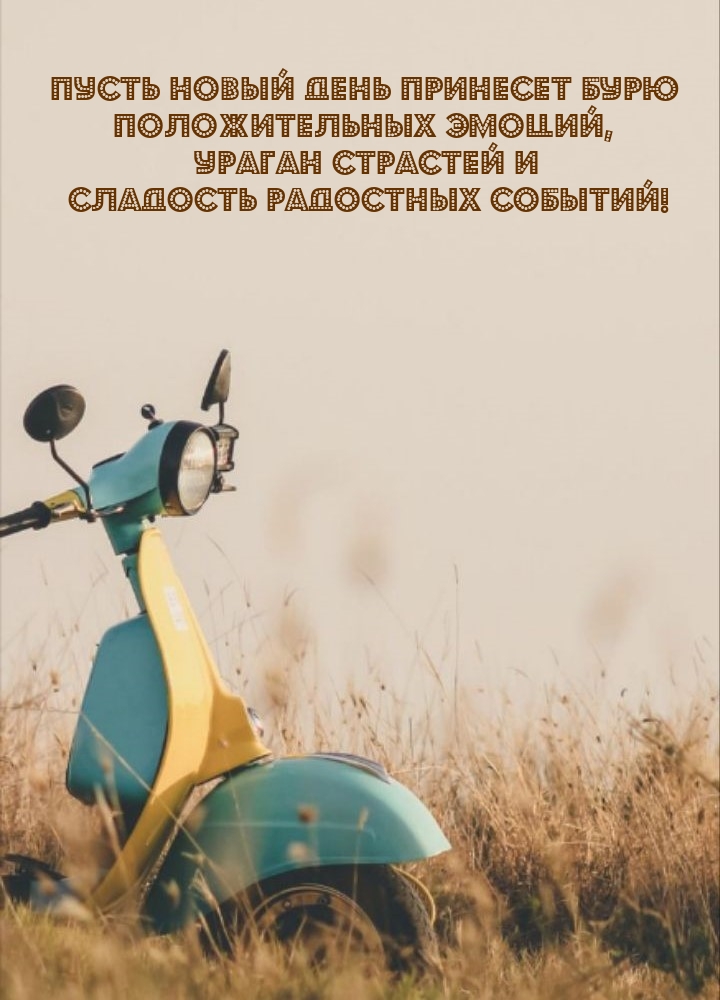 Пусть новый день принесет бурю положительных эмоций