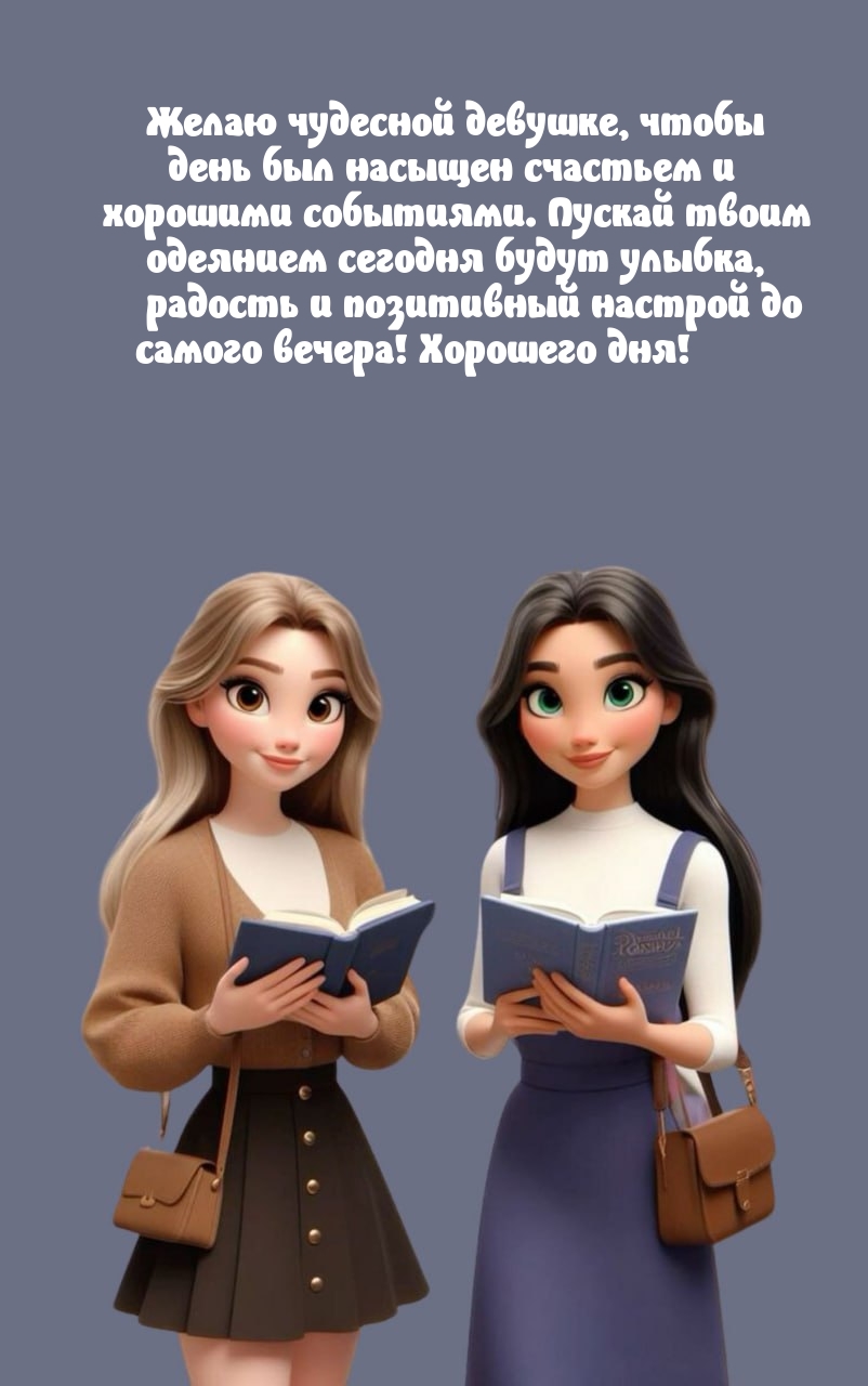 Хорошего дня! Пускай твоим одеянием сегодня будут улыбка