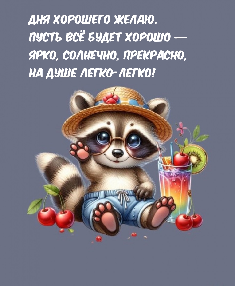 Дня хорошего желаю. Пусть всё будет хорошо 