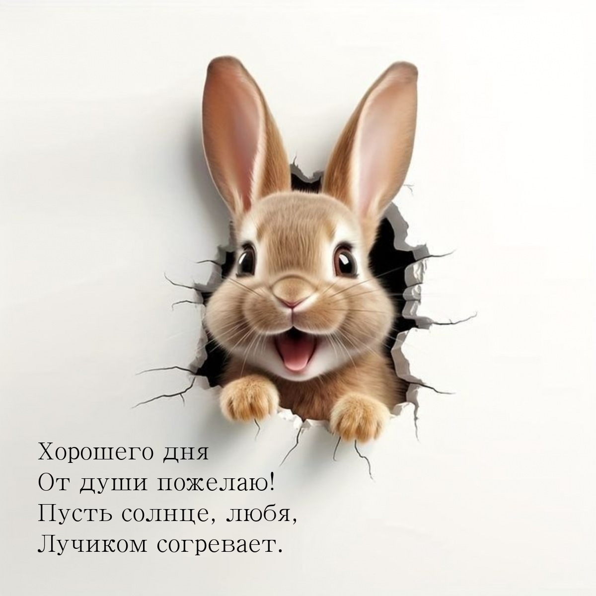 Хорошего дня от души пожелаю! Пусть солнце, любя, лучиком согревает.