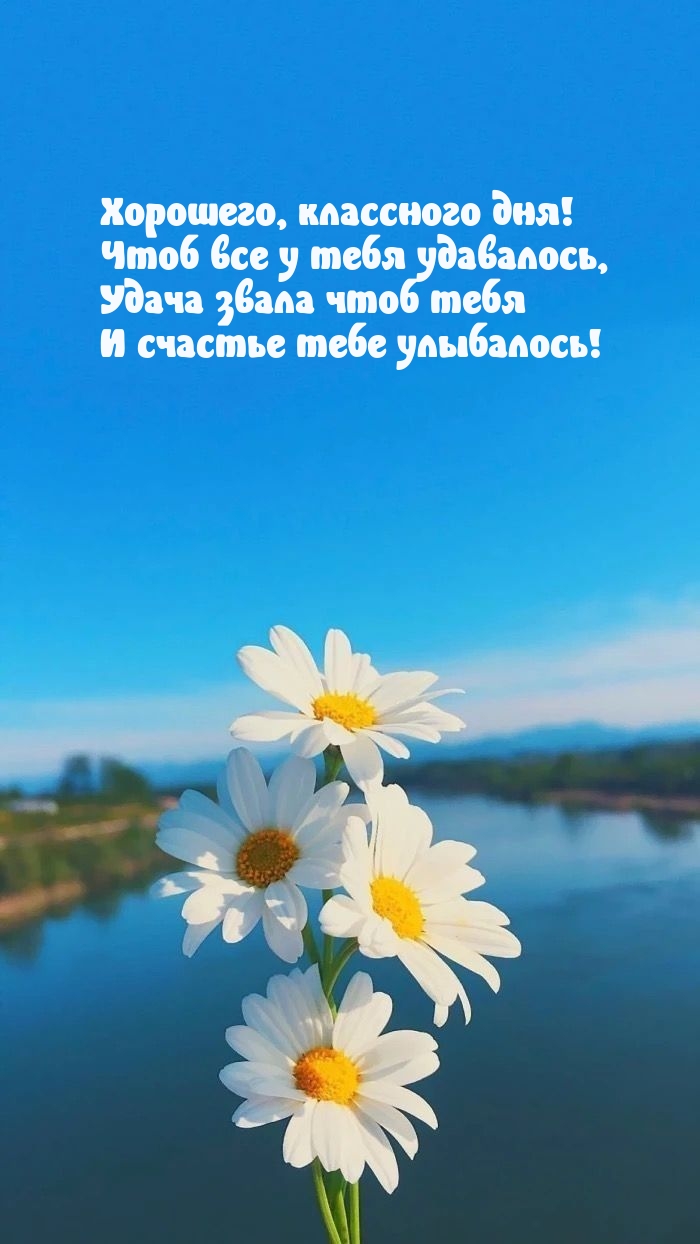 Хорошего, классного дня! Чтоб все у тебя удавалось