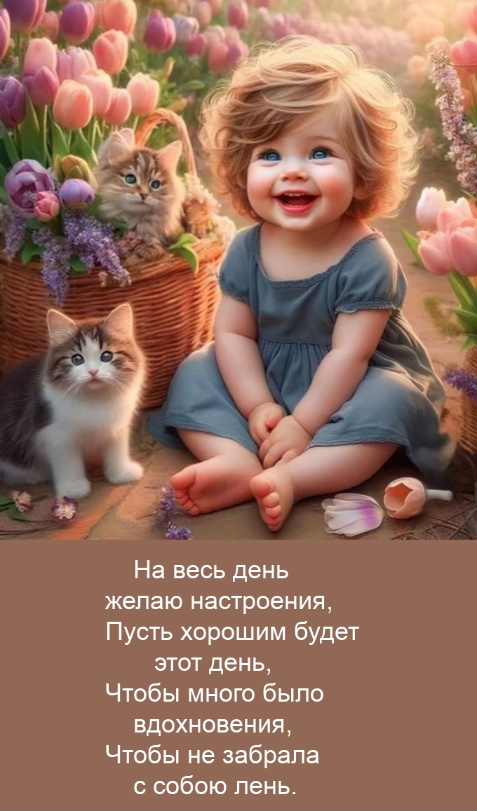 На весь день желаю настроения, пусть хорошим будет этот день
