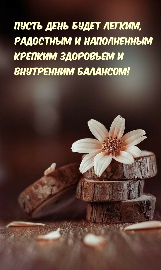 Пусть день будет легким, радостным и наполненным крепким здоровьем
