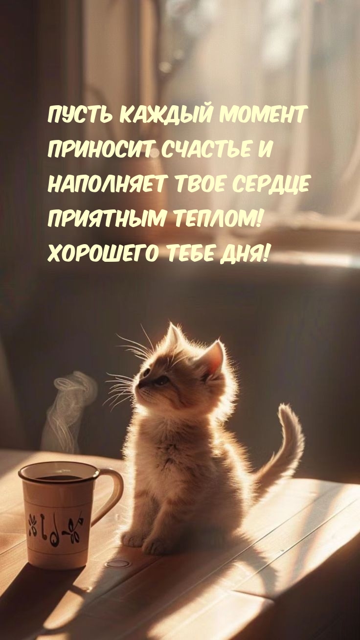 Пусть каждый момент приносит счастье и наполняет сердце теплом!