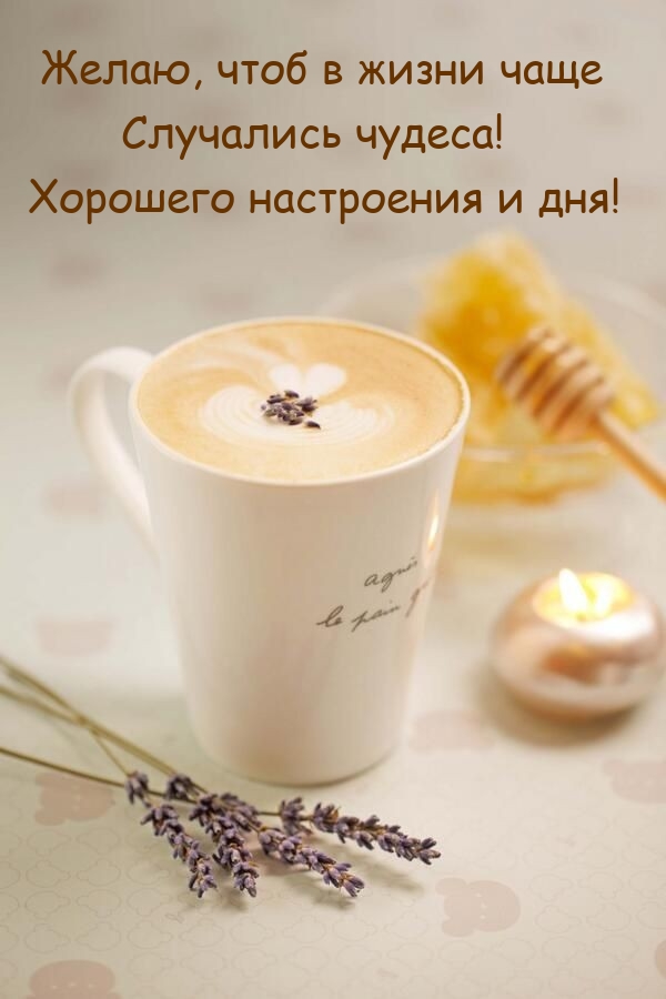 Желаю, чтоб в жизни чаще случались чудеса!