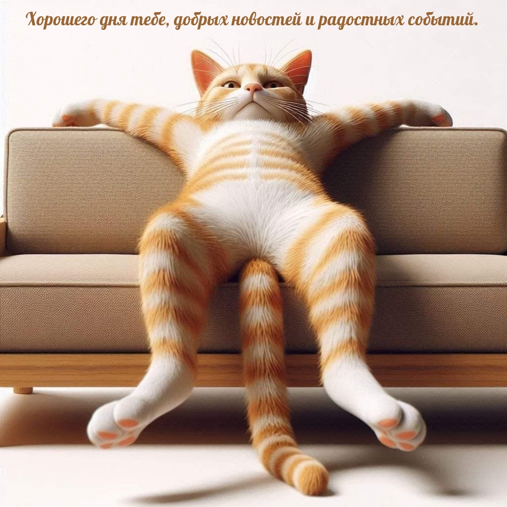 Хорошего дня тебе, добрых новостей и радостных событий.