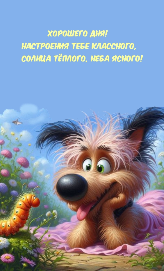 Хорошего дня! Настроения классного, солнца тёплого, неба ясного!