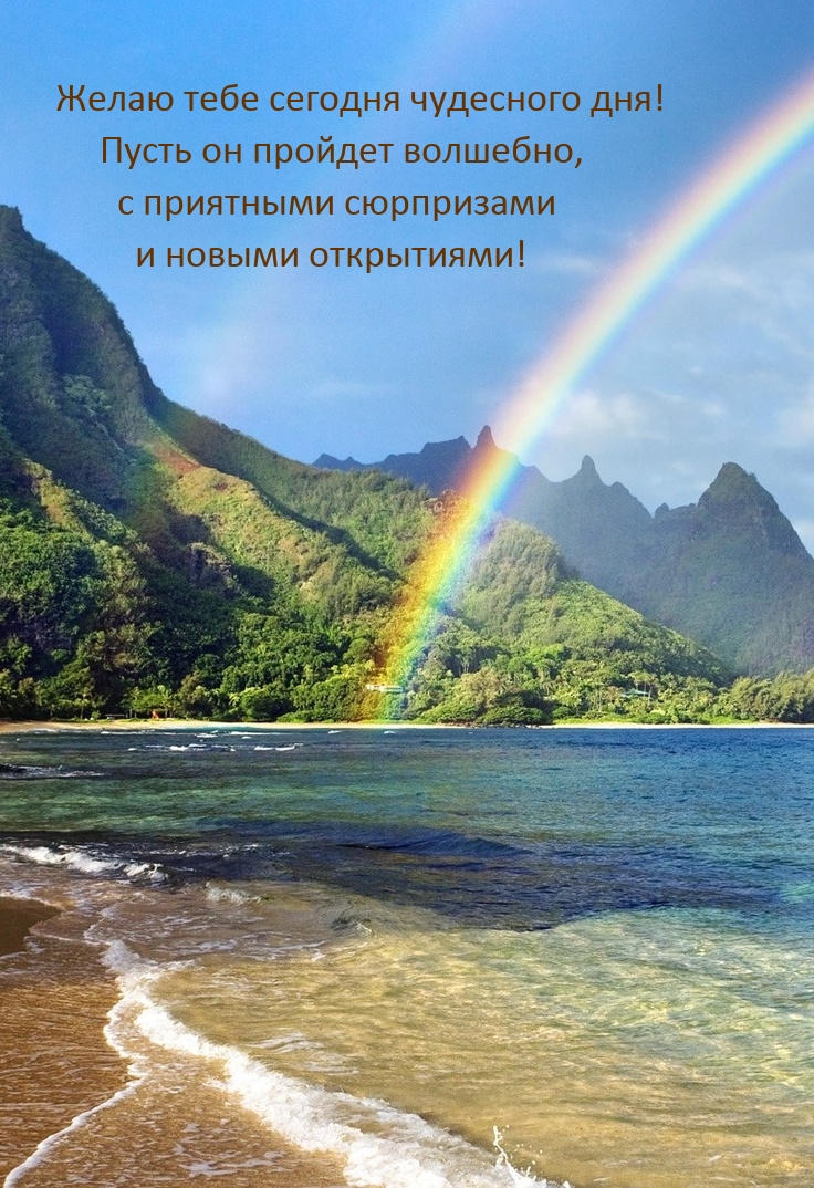 Желаю тебе сегодня чудесного дня! Пусть он пройдет волшебно