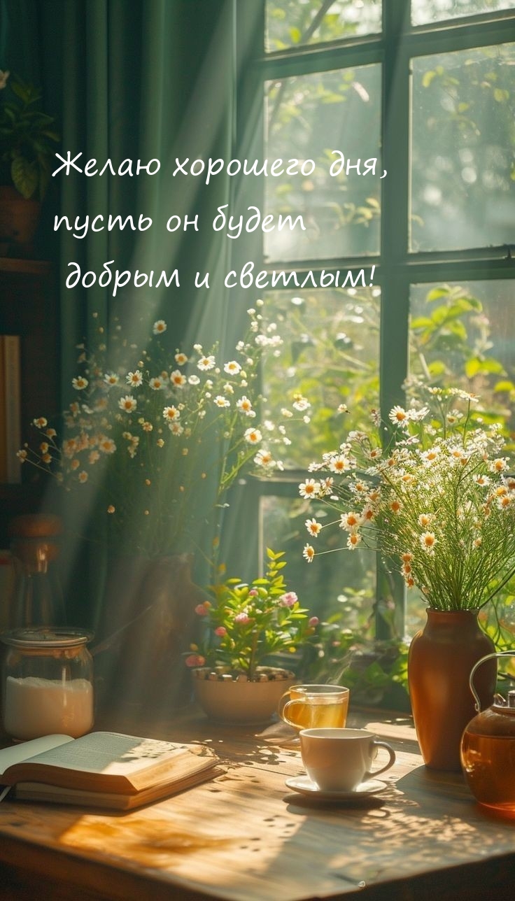 Желаю хорошего дня, пусть он будет добрым и светлым!