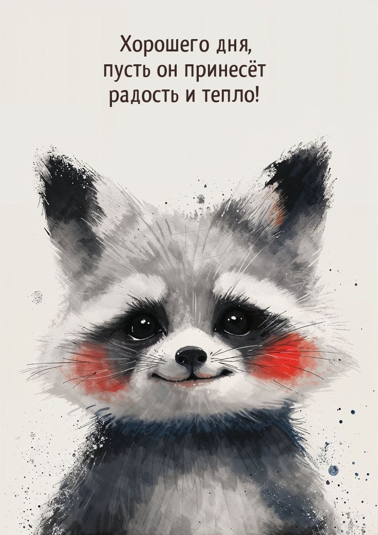 Хорошего дня, пусть он принесёт радость и тепло!