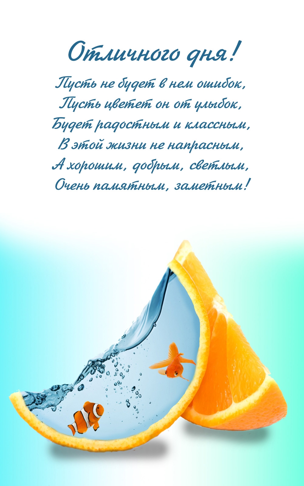 Отличного дня! Пусть не будет в нем ошибок