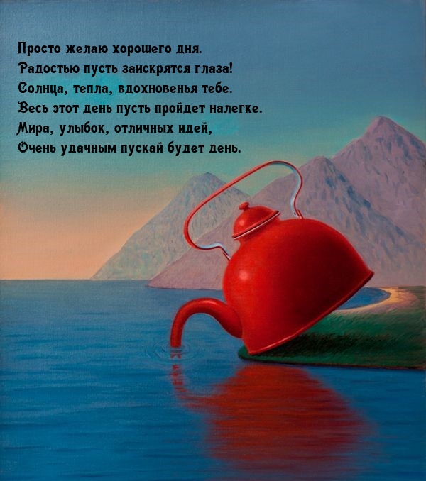 Просто желаю хорошего дня. Радостью пусть заискрятся глаза!