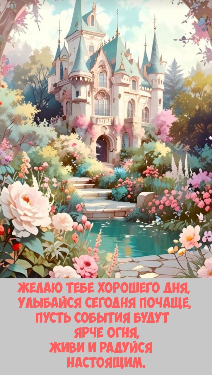Желаю тебе хорошего дня, улыбайся сегодня почаще