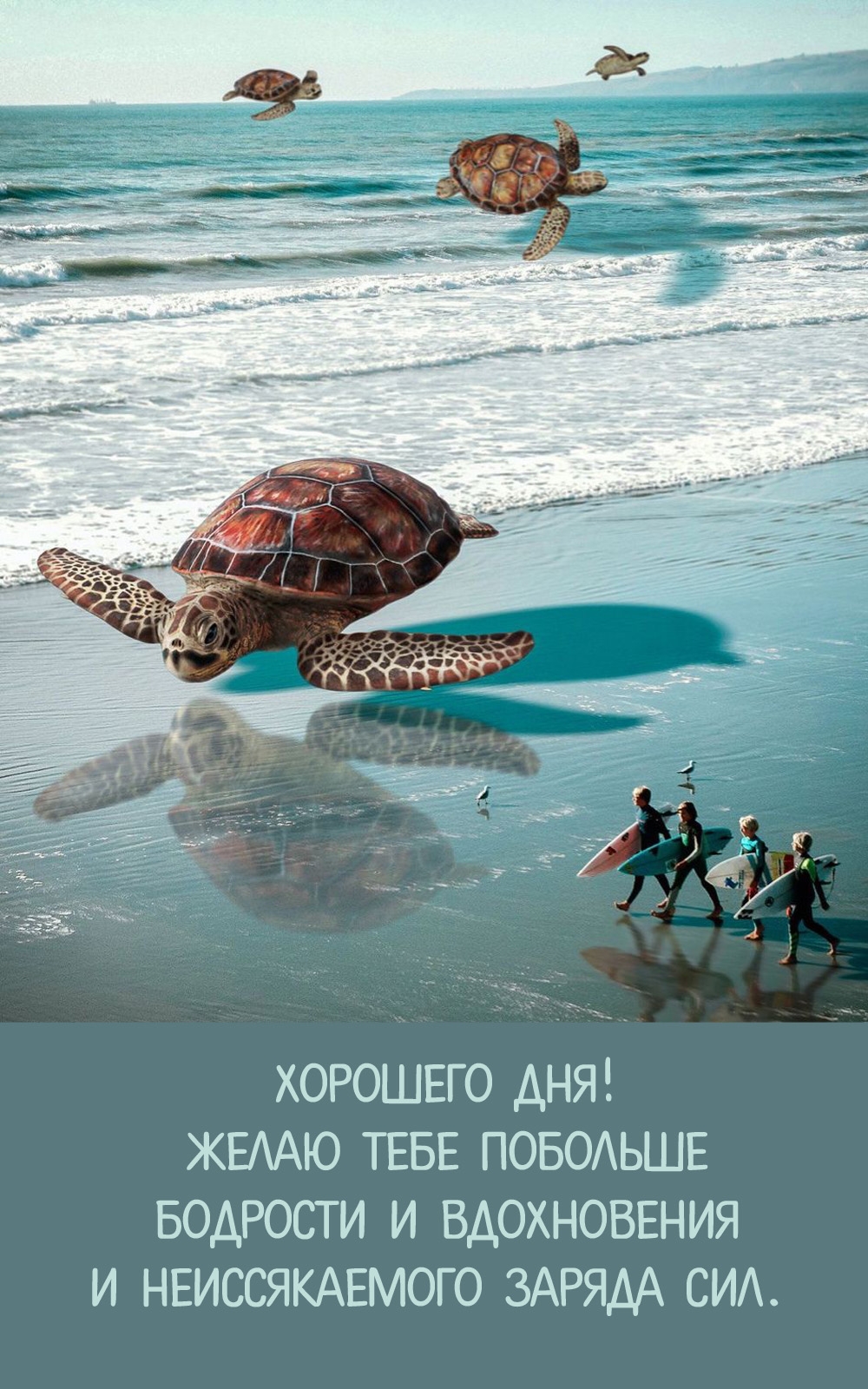 Хорошего дня! Желаю тебе побольше бодрости и вдохновения
