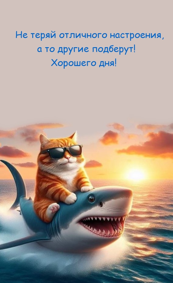 Не теряй отличного настроения, а то другие подберут! Хорошего дня!