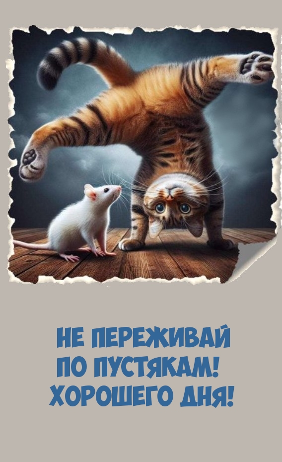 Не переживай по пустякам! Хорошего дня!