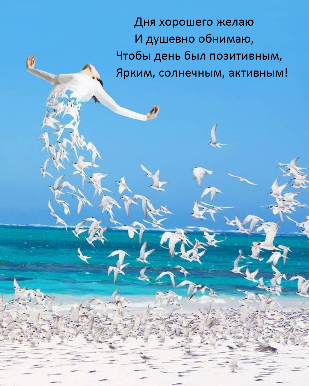 Дня хорошего желаю и душевно обнимаю, чтобы день был позитивным