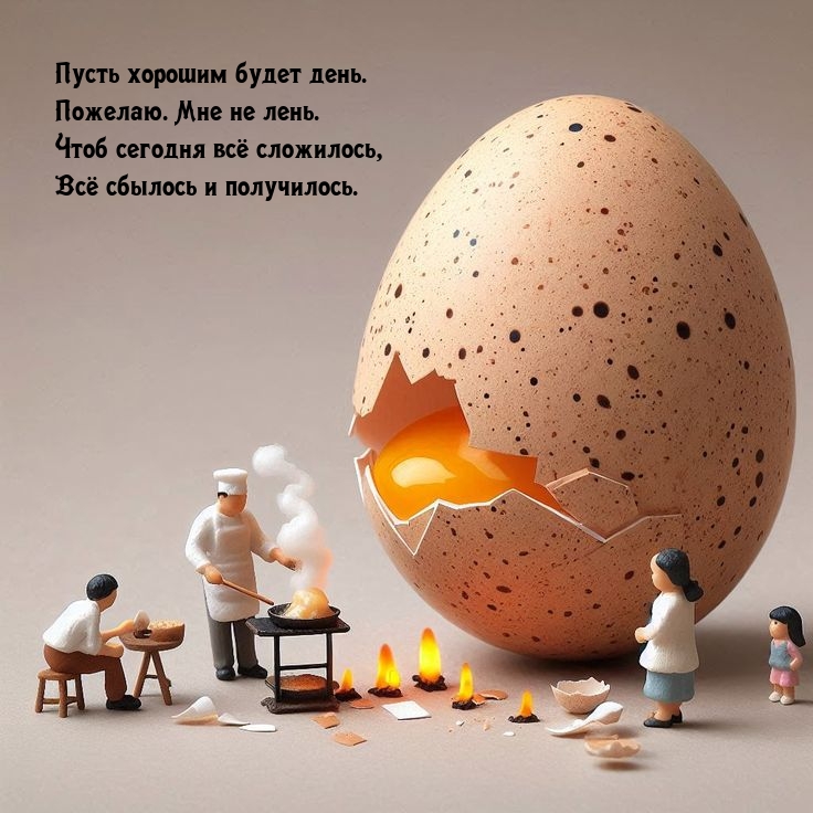 Пусть хорошим будет день. Пожелаю. Мне не лень.