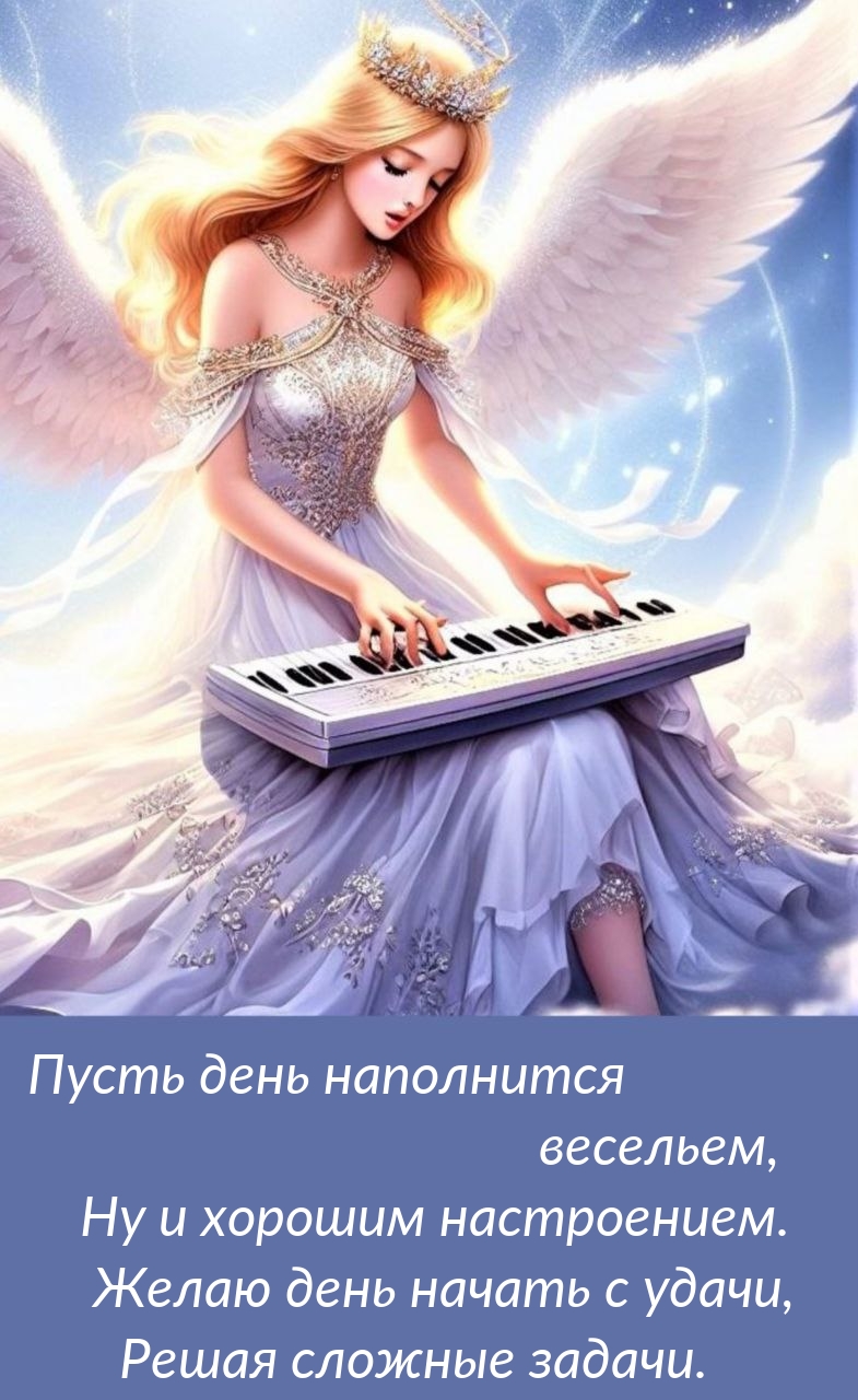 Пусть день наполнится весельем, ну и хорошим настроением.