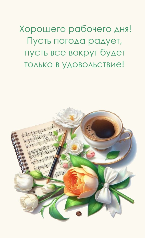 Хорошего рабочего дня! Пусть погода радует