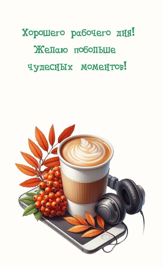Хорошего рабочего дня! Желаю побольше чудесных моментов!