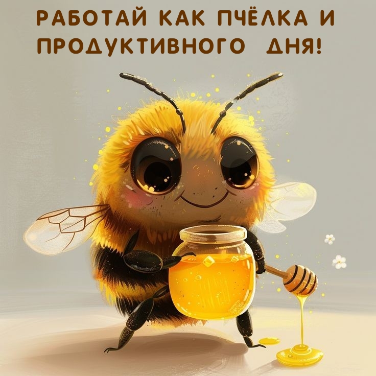 Работай как пчёлка и продуктивного  дня!
