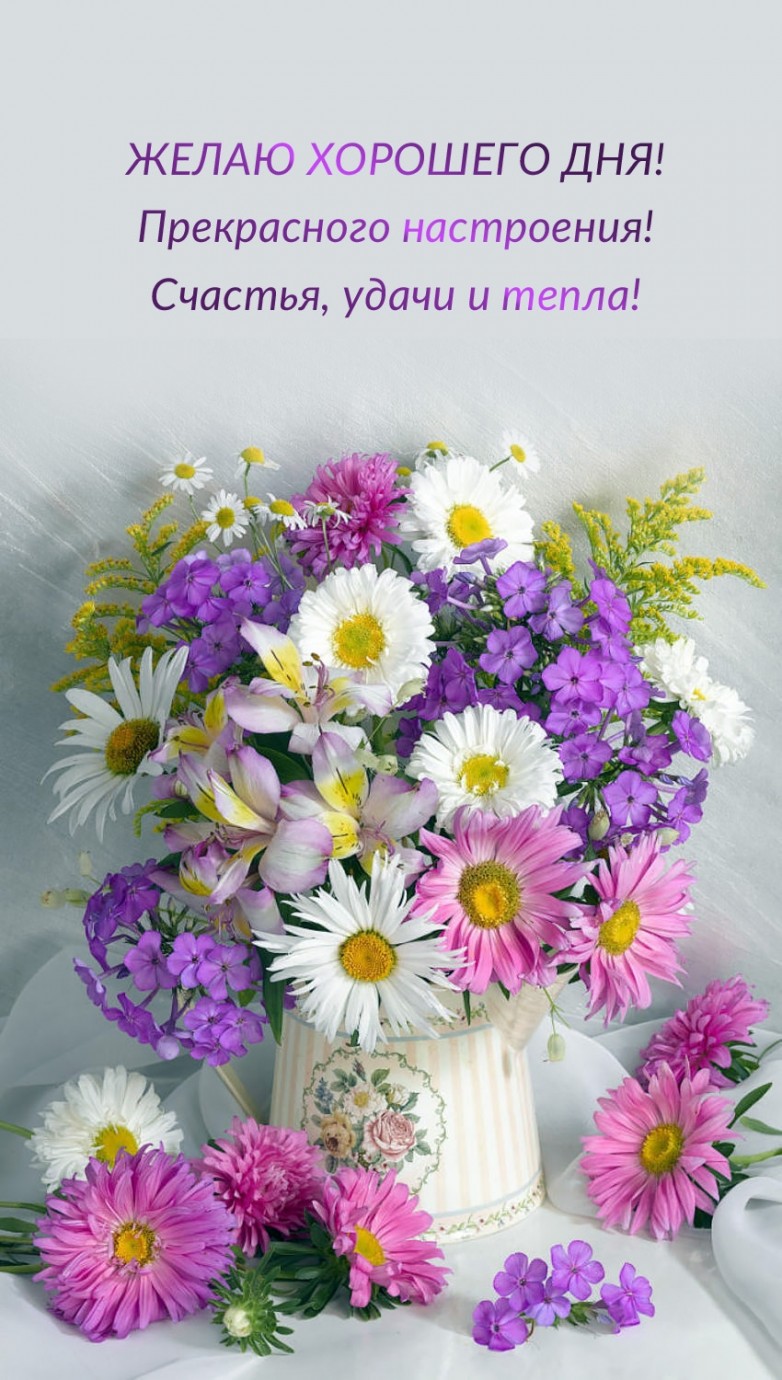 Прекрасного настроения! Счастья, удачи и тепла!