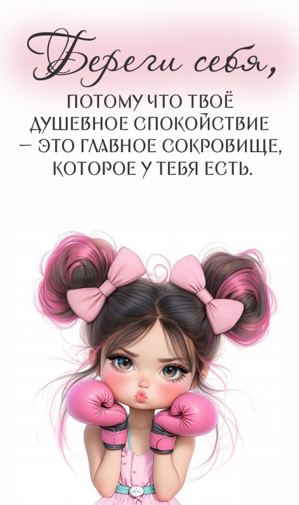 Береги себя, потому что твоё душевное спокойствие — это главное сокровище