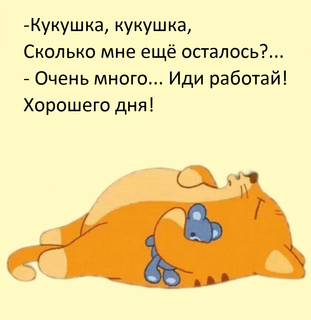 -Кукушка, кукушка, сколько мне ещё осталось?...