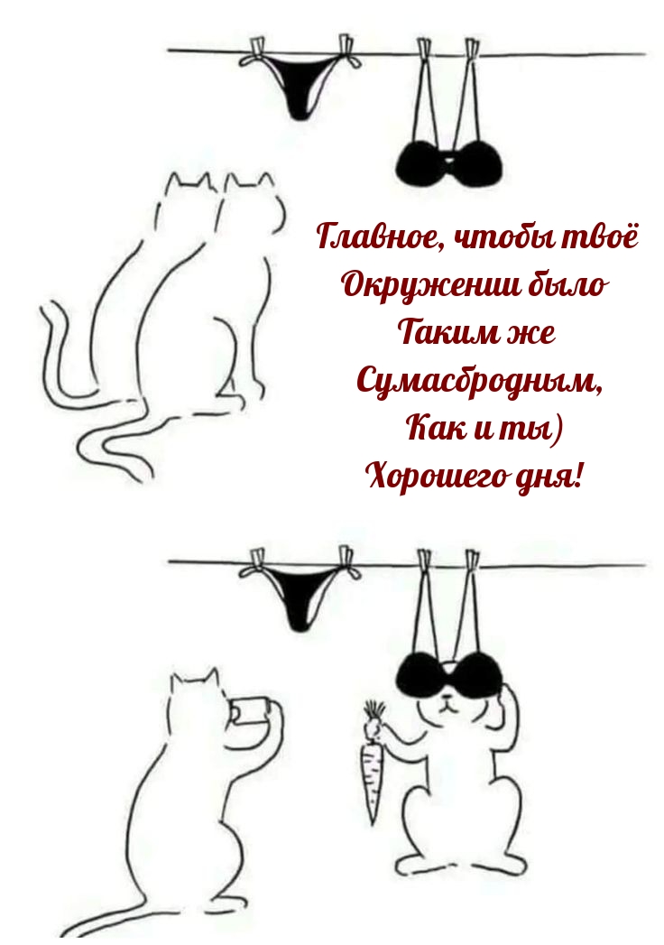 Главное, чтобы окружении было таким же сумасбродным, как и ты)
