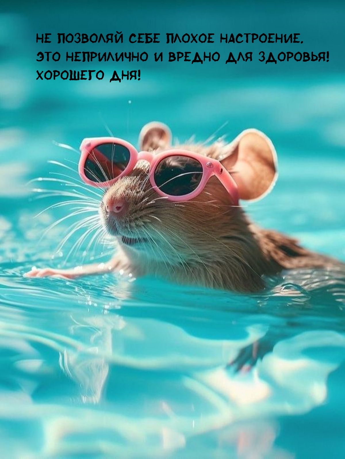 Хорошего дня! Не позволяй себе плохое настроение.