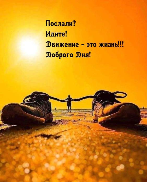 Послали? Идите! Движение - это жизнь! Доброго Дня!