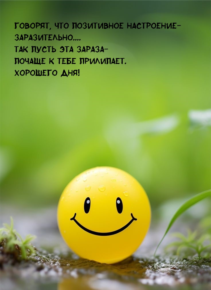 Говорят, что позитивное настроение- заразительно.... Хорошего дня!