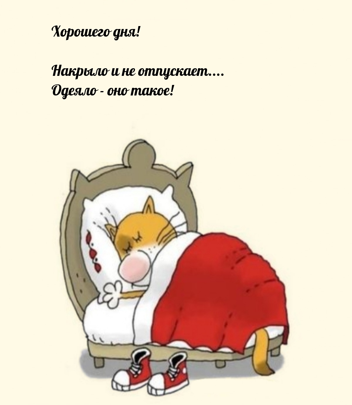 Хорошего дня! Накрыло и не отпускает.... Одеяло - оно такое!