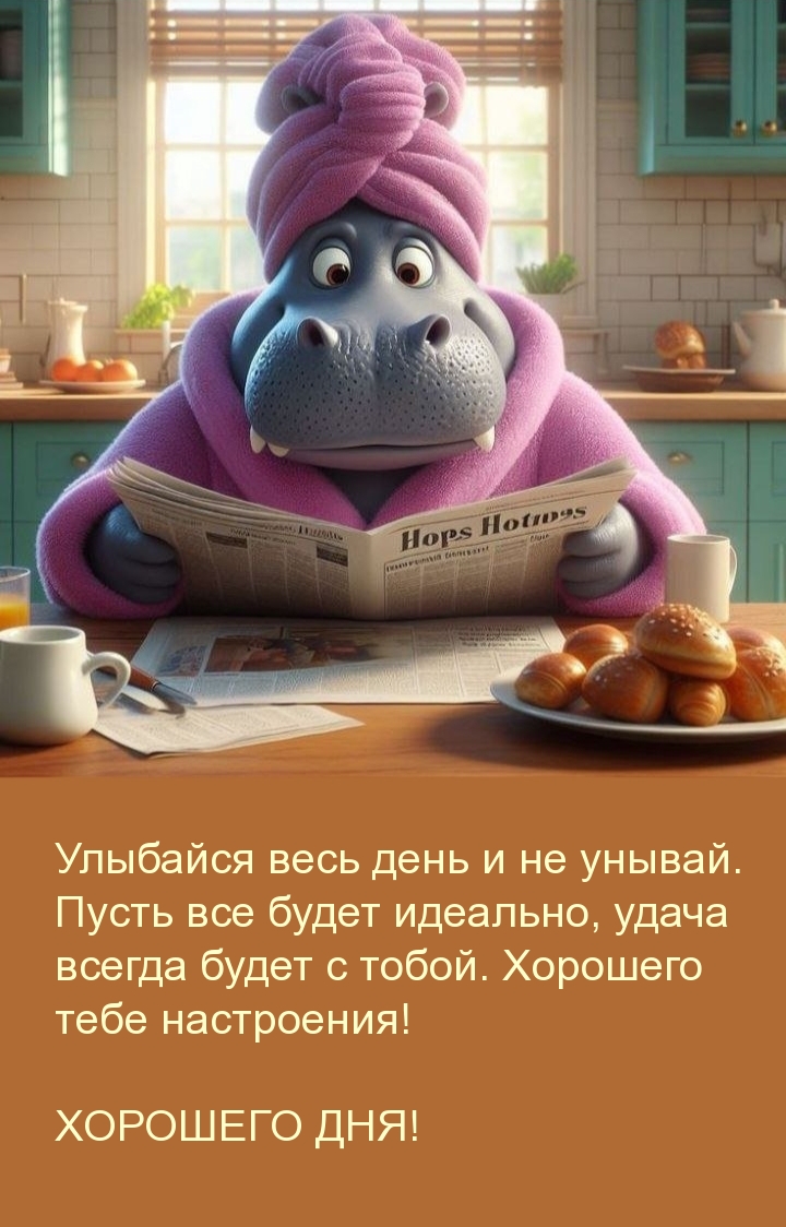 Улыбайся весь день и не унывай. Пусть все будет идеально