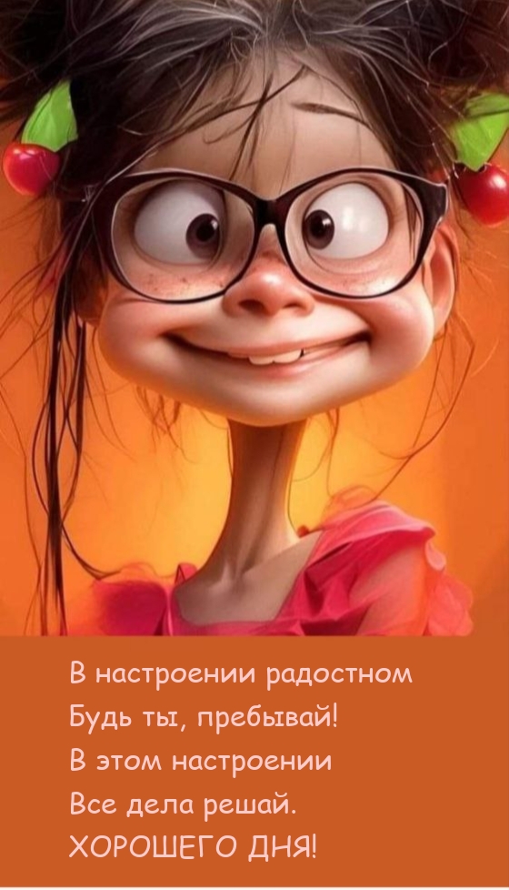 В настроении радостном будь ты, пребывай! Хорошего дня!