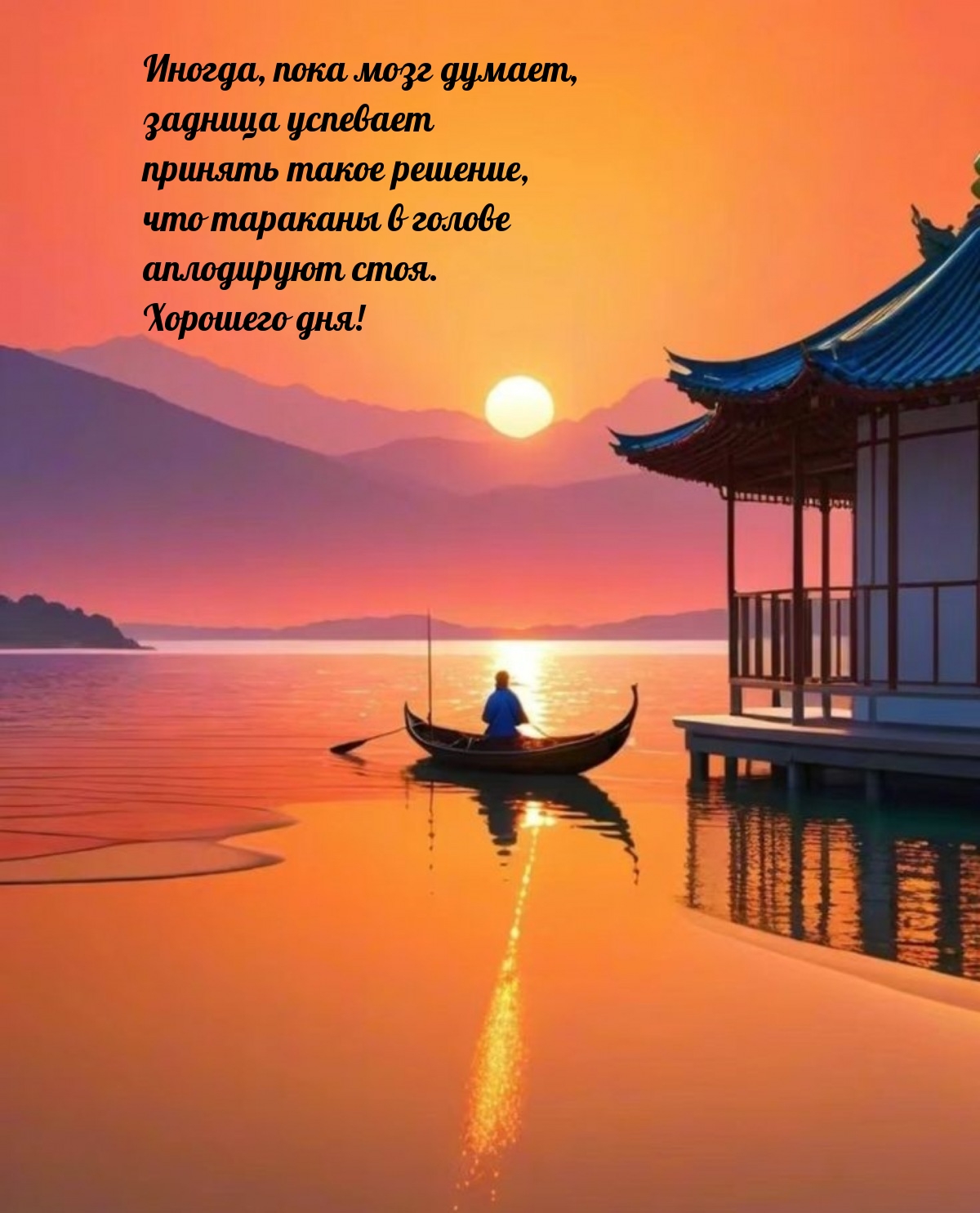 Иногда, пока мозг думает, задница успевает принять такое решение