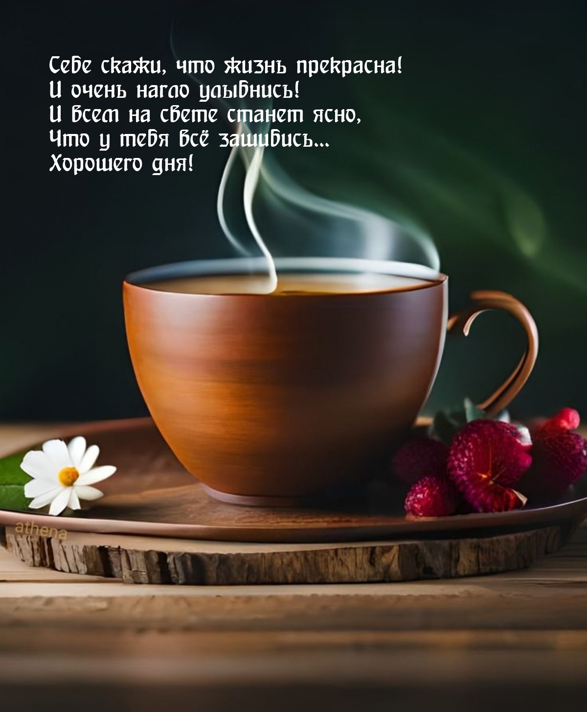 Себе скажи, что жизнь прекрасна! И очень нагло улыбнись!
