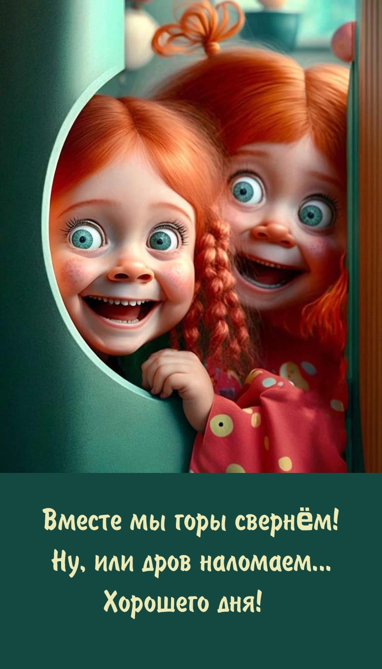 Вместе мы горы свернём! Ну, или дров наломаем... Хорошего дня!    